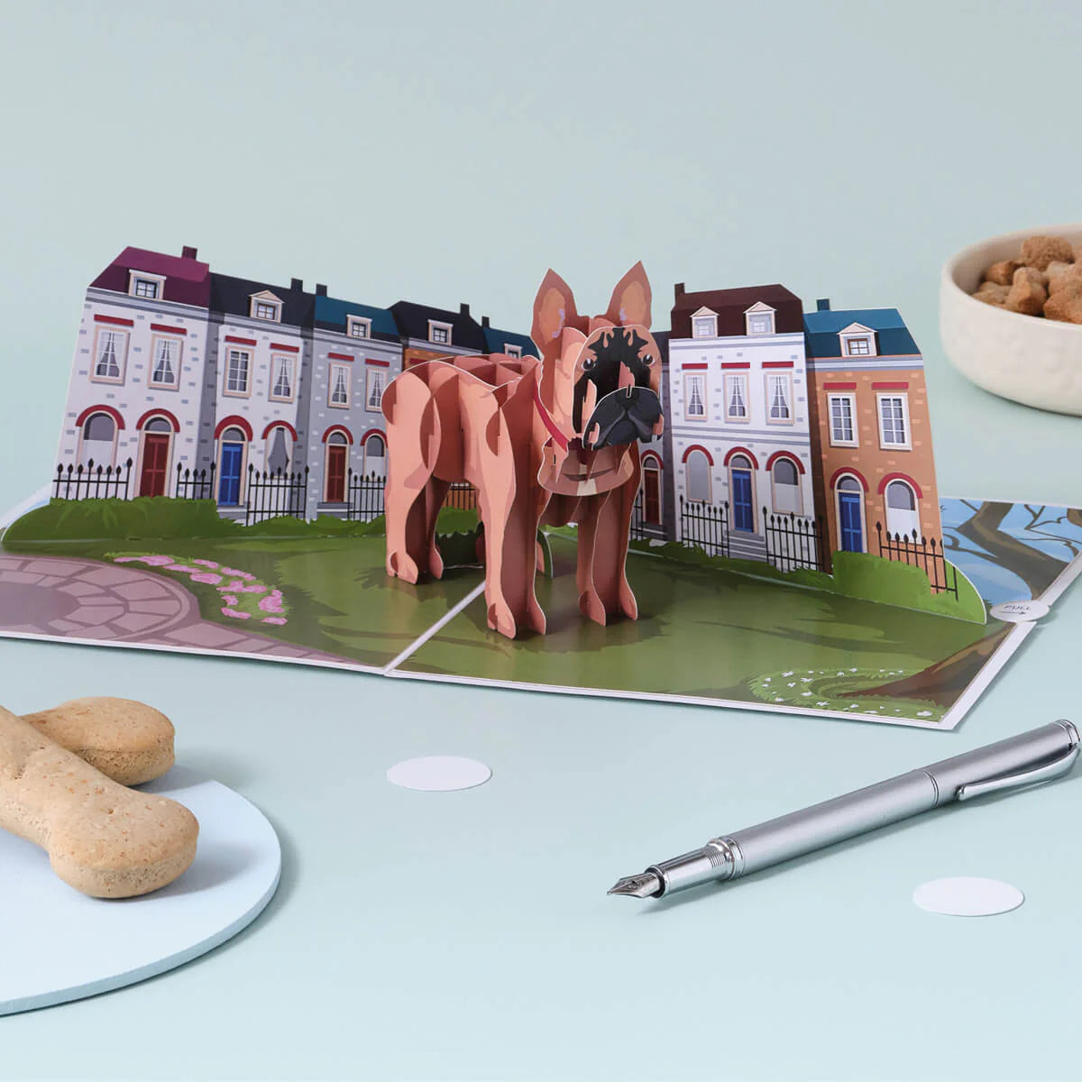 French Bulldog Frenchie Dog Pop Up Greeting Card