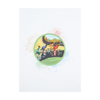 Cycling Racing Bikes Pop Up Greeting Card