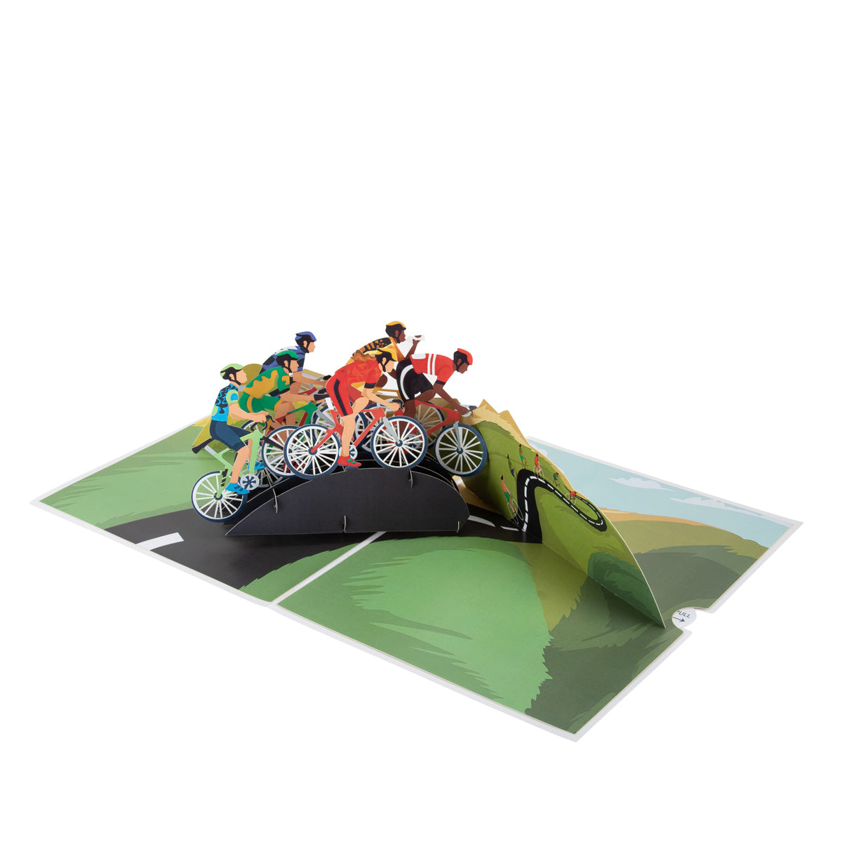 Cycling Racing Bikes Pop Up Greeting Card