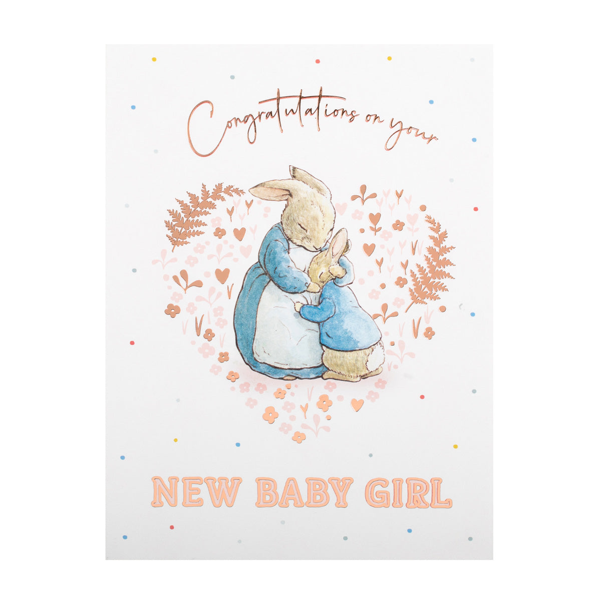 Peter Rabbit New Baby Girl Pop Up Greeting Card
