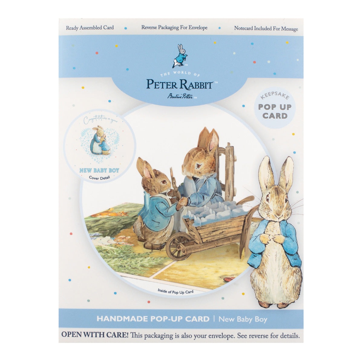 Peter Rabbit New Baby Boy Pop Up Greeting Card
