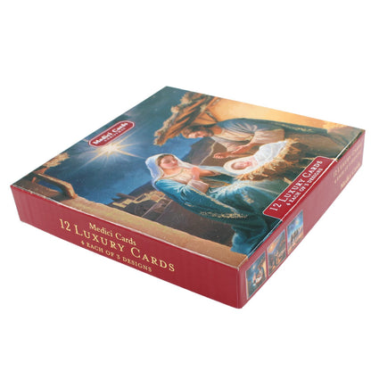 Medici Box of 12 Christmas Cards Nativity Themed Luxury Xmas Cards In 3 Designs