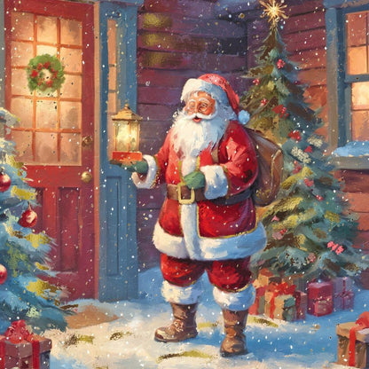 Medici Box of 12 Christmas Cards Santa Themed Luxury Xmas Cards In 3 Designs