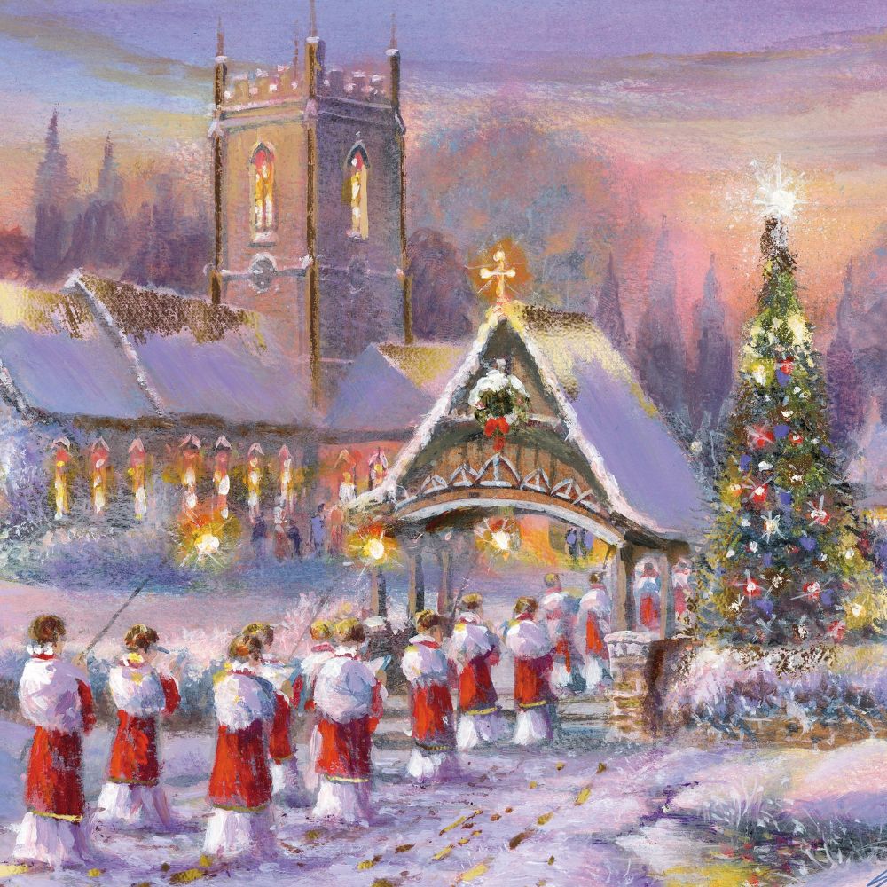 Medici Box of 12 Christmas Cards Carol Themed Luxury Xmas Cards In 3 Designs