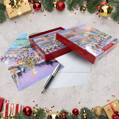 Medici Box of 12 Christmas Cards Carol Themed Luxury Xmas Cards In 3 Designs