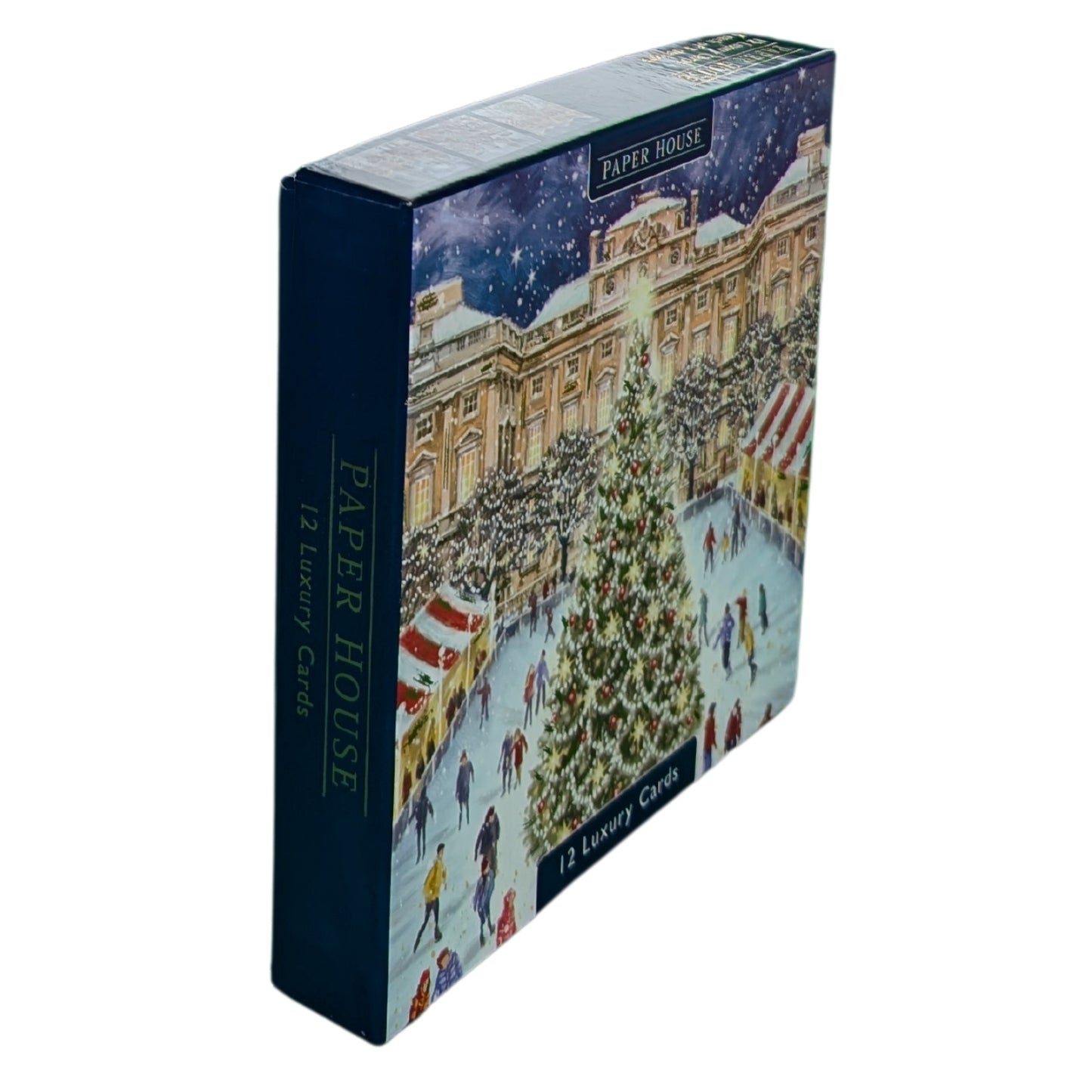 Box Of 12 Paper House Festive Xmas Town Christmas Cards In 3 Designs