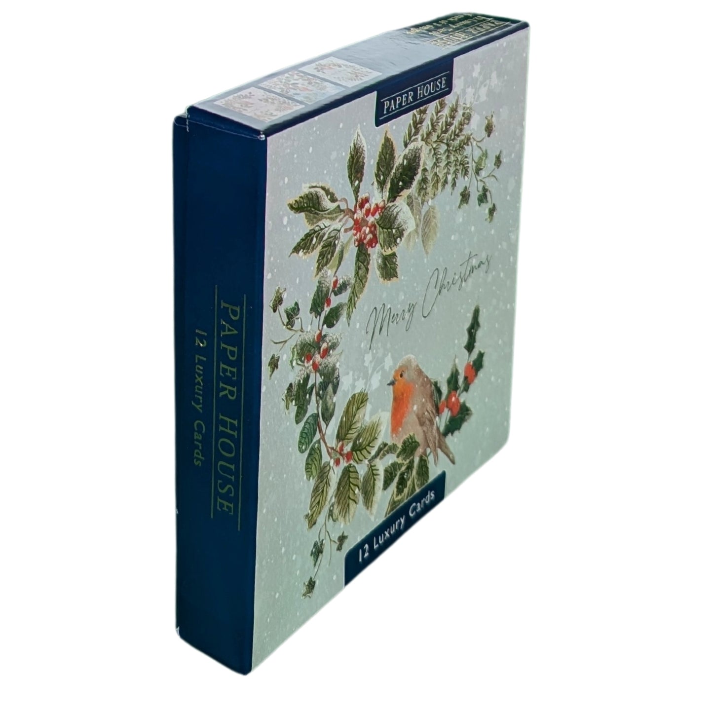 Box Of 12 Paper House Festive Xmas Robin Christmas Cards In 3 Designs