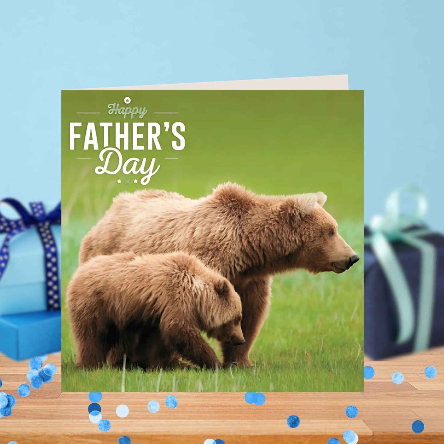 Brown Bears Happy Father's Day Greeting Card