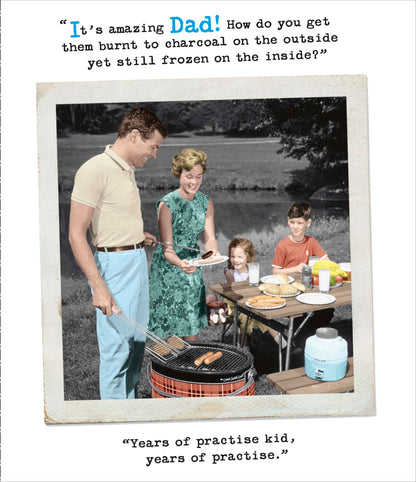 Amazing Dad! Burnt But Frozen Funny Father's Day Card Greeting
