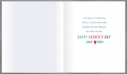 We Love You Dad Foiled Father's Day Card Greeting