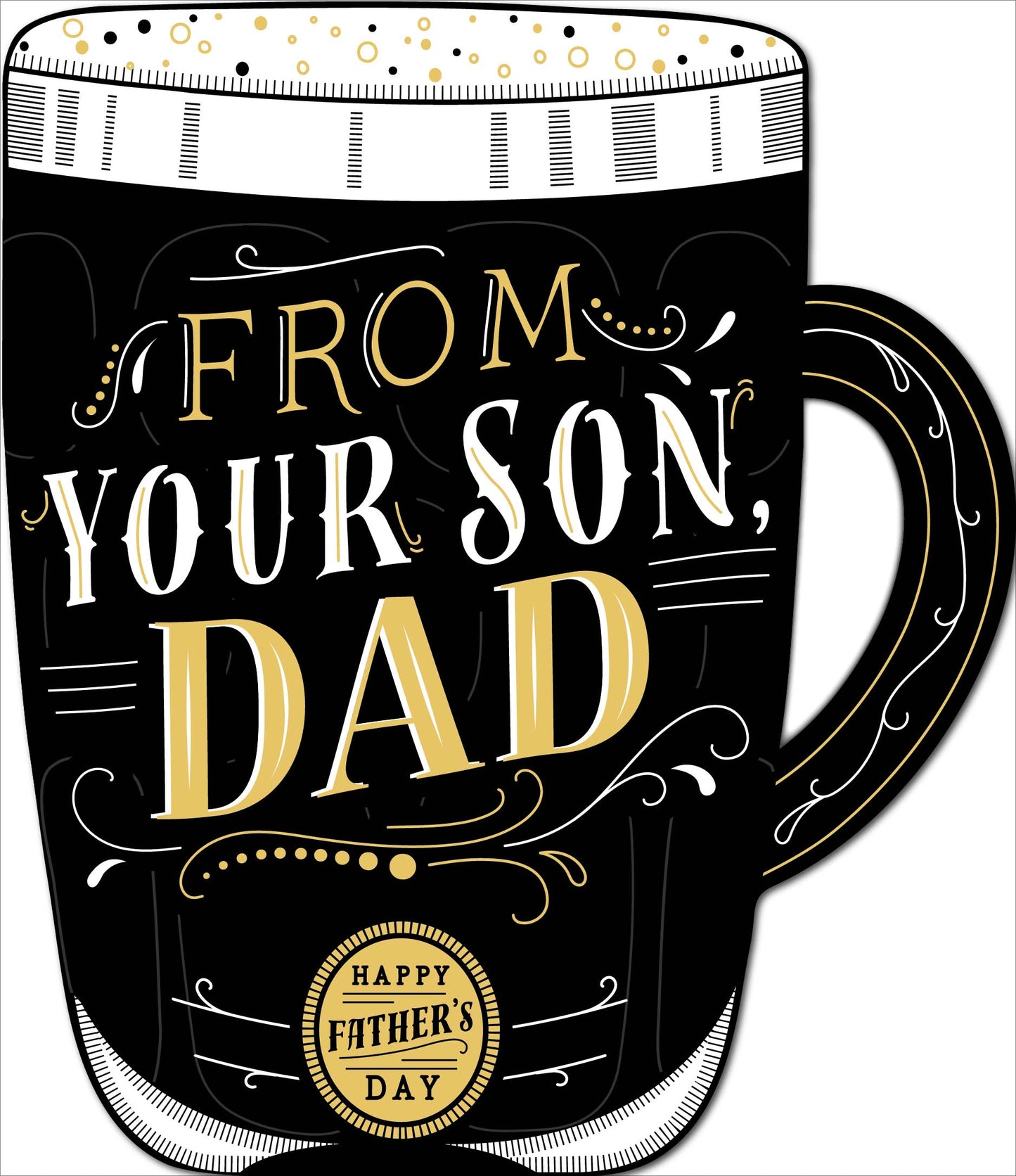 From Your Son Dad Pint Glass Funny Father's Day Card Greeting