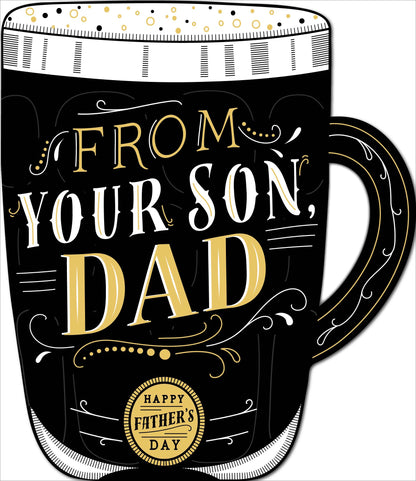 From Your Son Dad Pint Glass Funny Father's Day Card Greeting