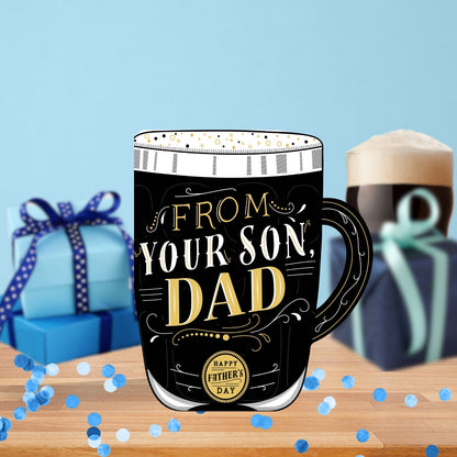 From Your Son Dad Pint Glass Funny Father's Day Card Greeting