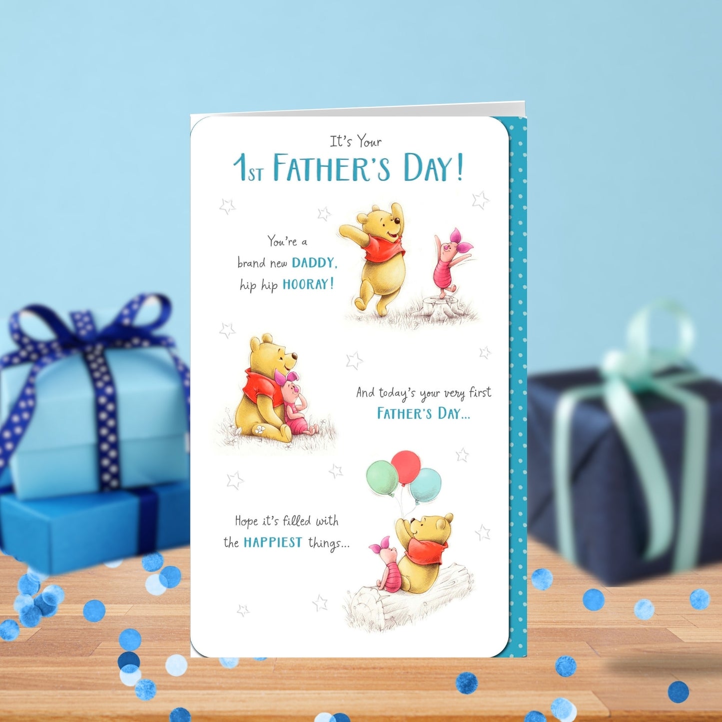 Winnie The Pooh 1st Father's Day! Daddy Father's Day Card Greeting