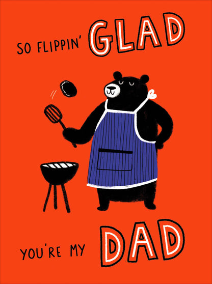 So Flippin' Glad You're My Dad Funny Father's Day Card Greeting