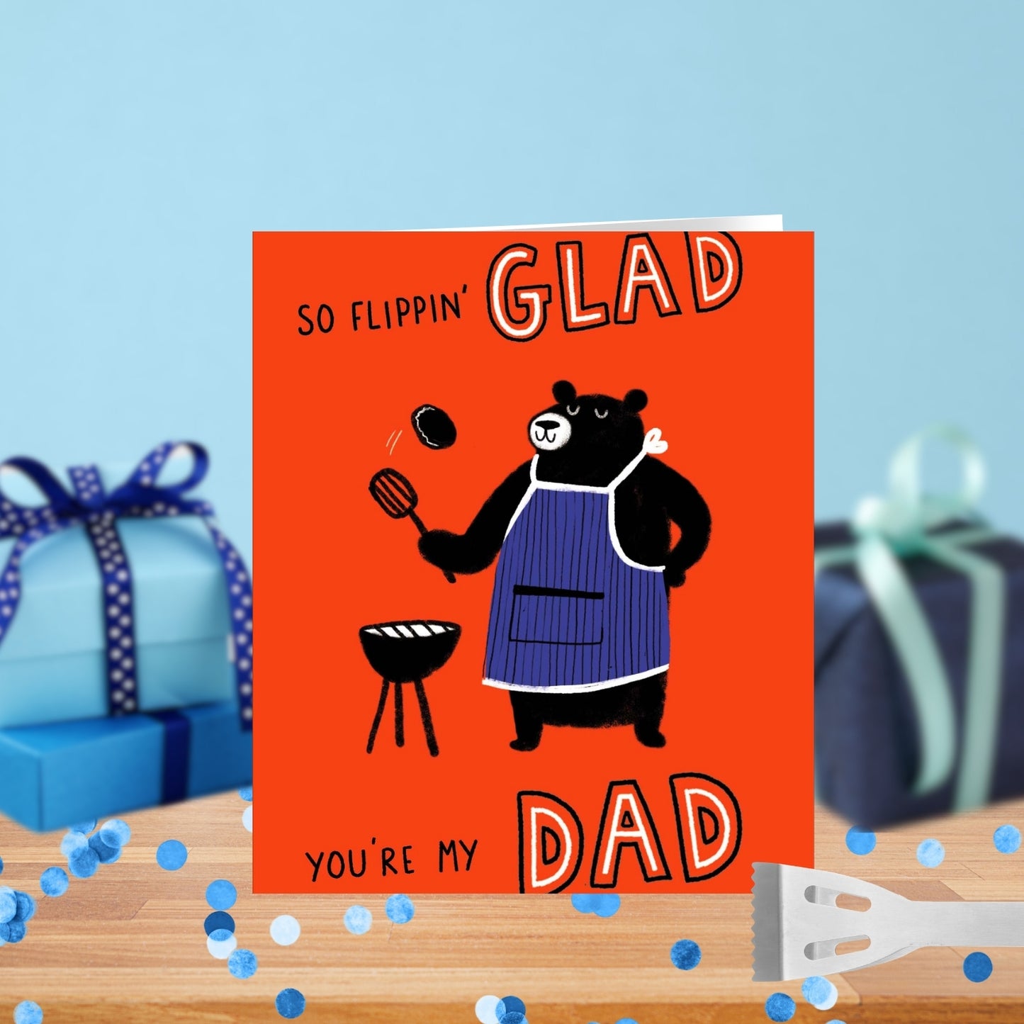 So Flippin' Glad You're My Dad Funny Father's Day Card Greeting