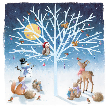 Box of 12 Paper House Festive Tree Christmas Cards