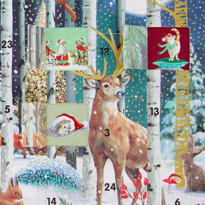 Advent Calendar Christmas Card Magical Winter Forest Xmas Countdown Card