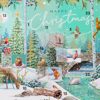 Traditional Picture Advent Calendar Magical Winter Animals Christmas Countdown