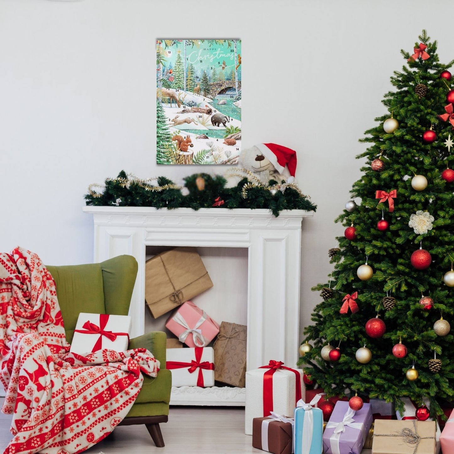 Traditional Picture Advent Calendar Magical Winter Animals Christmas Countdown