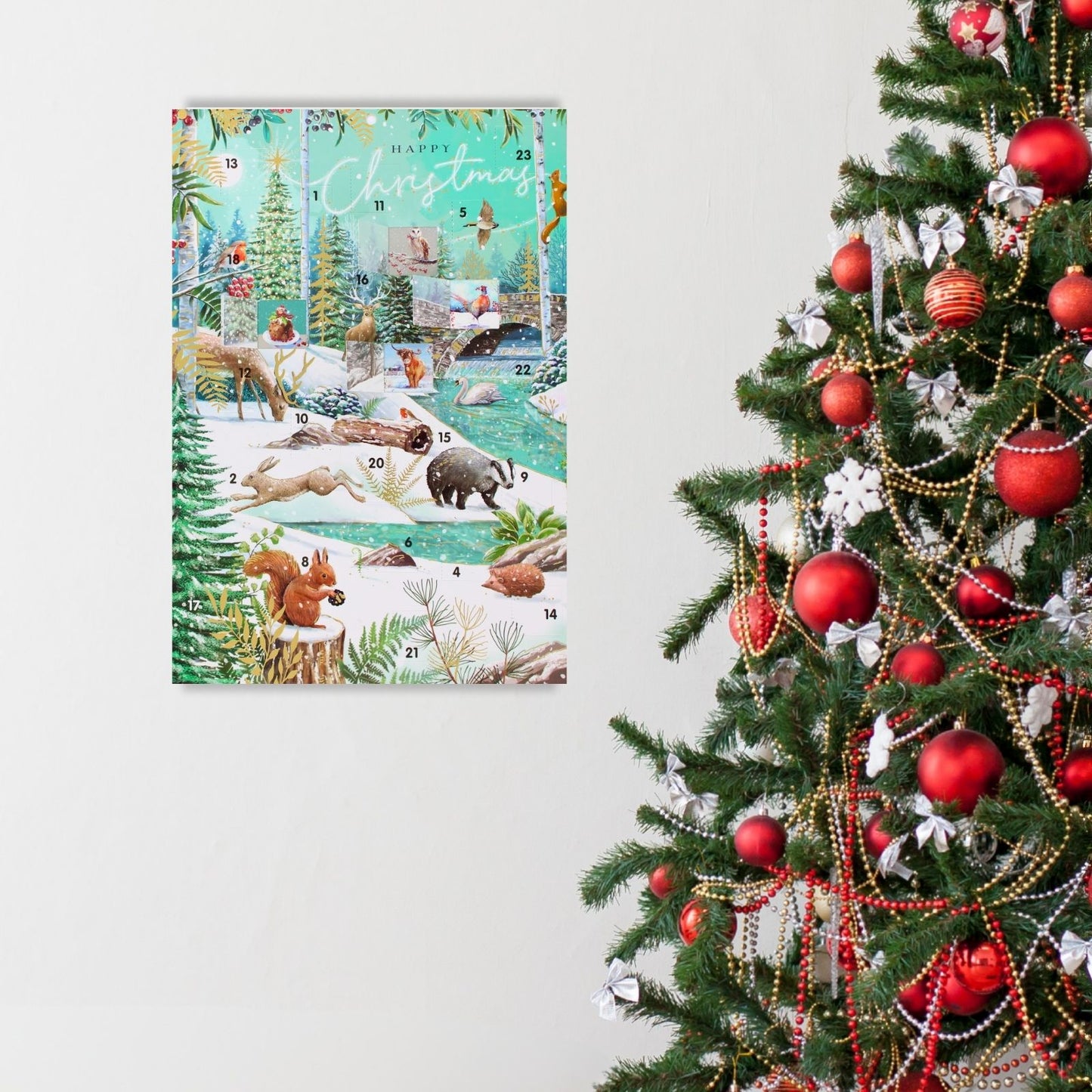 Traditional Picture Advent Calendar Magical Winter Animals Christmas Countdown