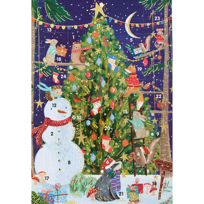 Traditional Picture Advent Calendar Cute Animals & Tree Christmas Countdown Gift