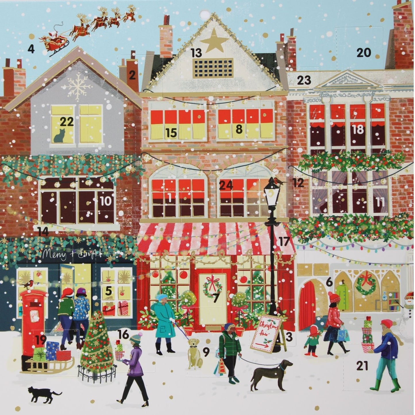 Traditional Picture Advent Calendar Festive High Street Christmas Countdown Gift