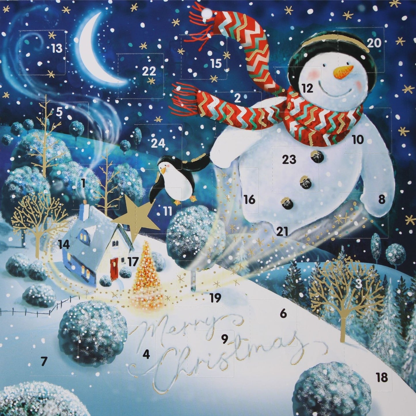 Traditional Picture Advent Calendar Magical Snowman Christmas Countdown Gift