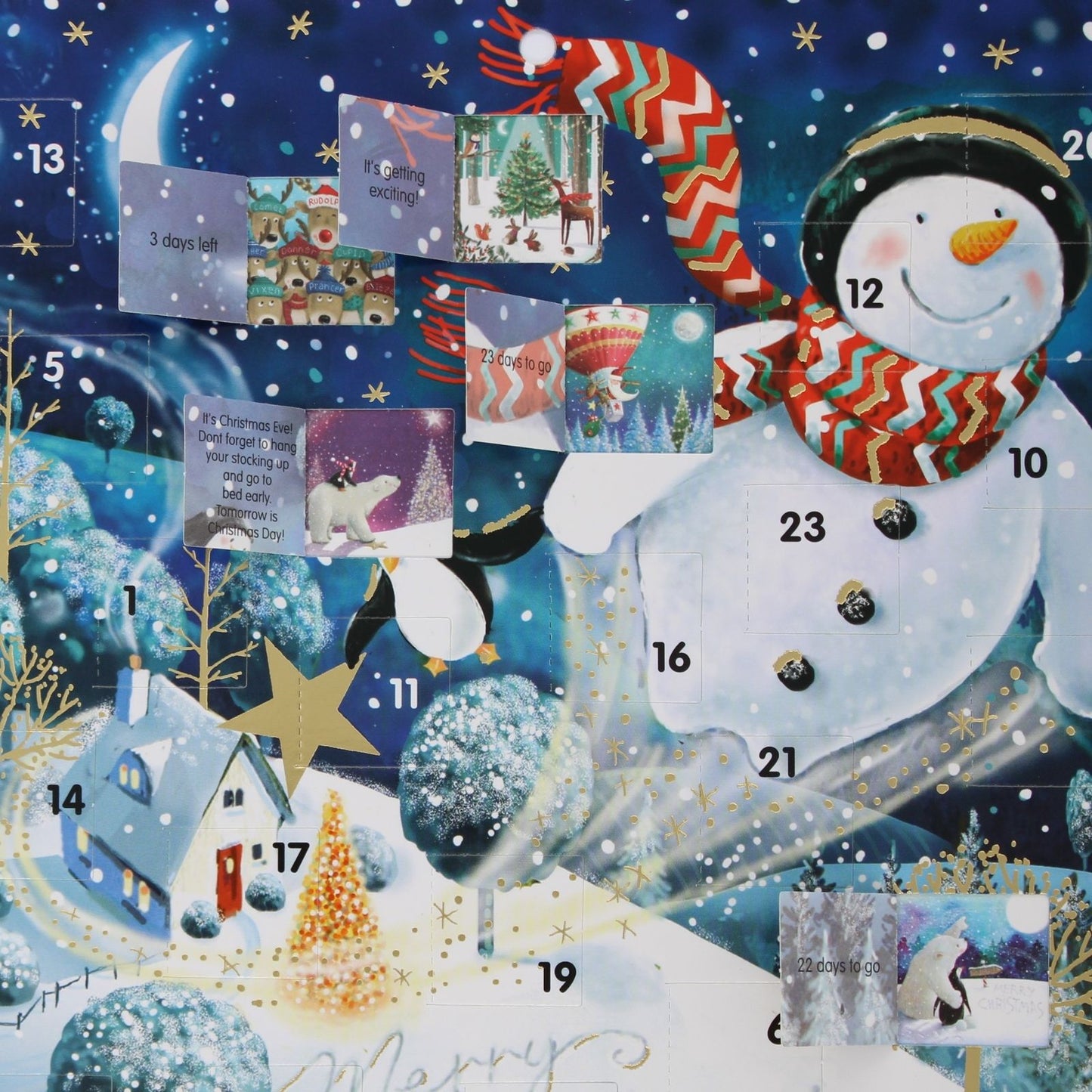 Traditional Picture Advent Calendar Magical Snowman Christmas Countdown Gift