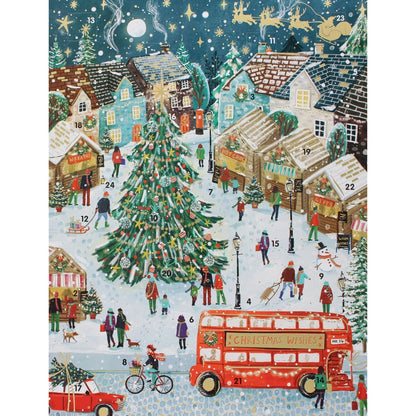 Large Traditional Picture Advent Calendar Xmas Market Christmas Countdown Gift