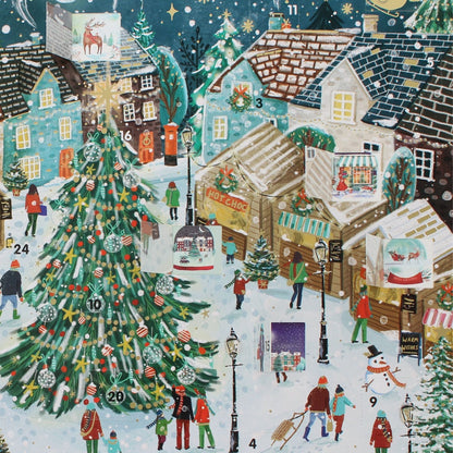 Large Traditional Picture Advent Calendar Xmas Market Christmas Countdown Gift