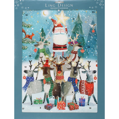 Large Traditional Picture Advent Calendar Magical Santa Christmas Countdown Gift