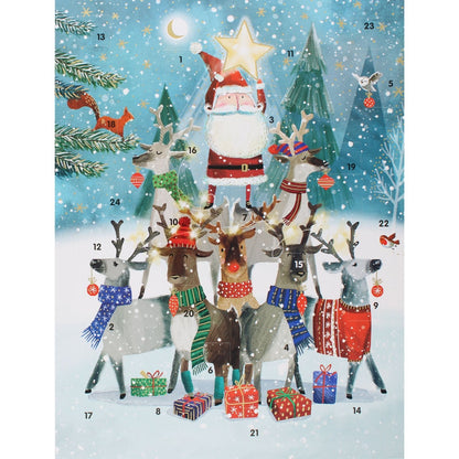 Large Traditional Picture Advent Calendar Magical Santa Christmas Countdown Gift