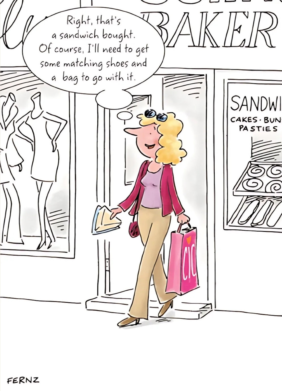 Matching Shoes & Bag Funny Birthday Greeting Card