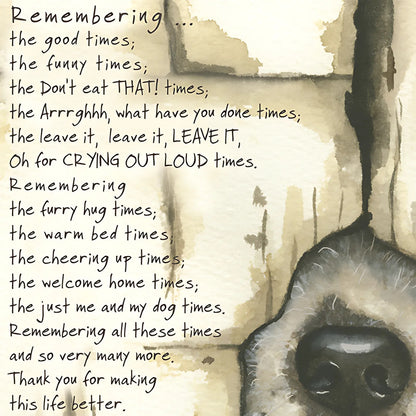 Remembering Dog Little Dog Laughed Greeting Card