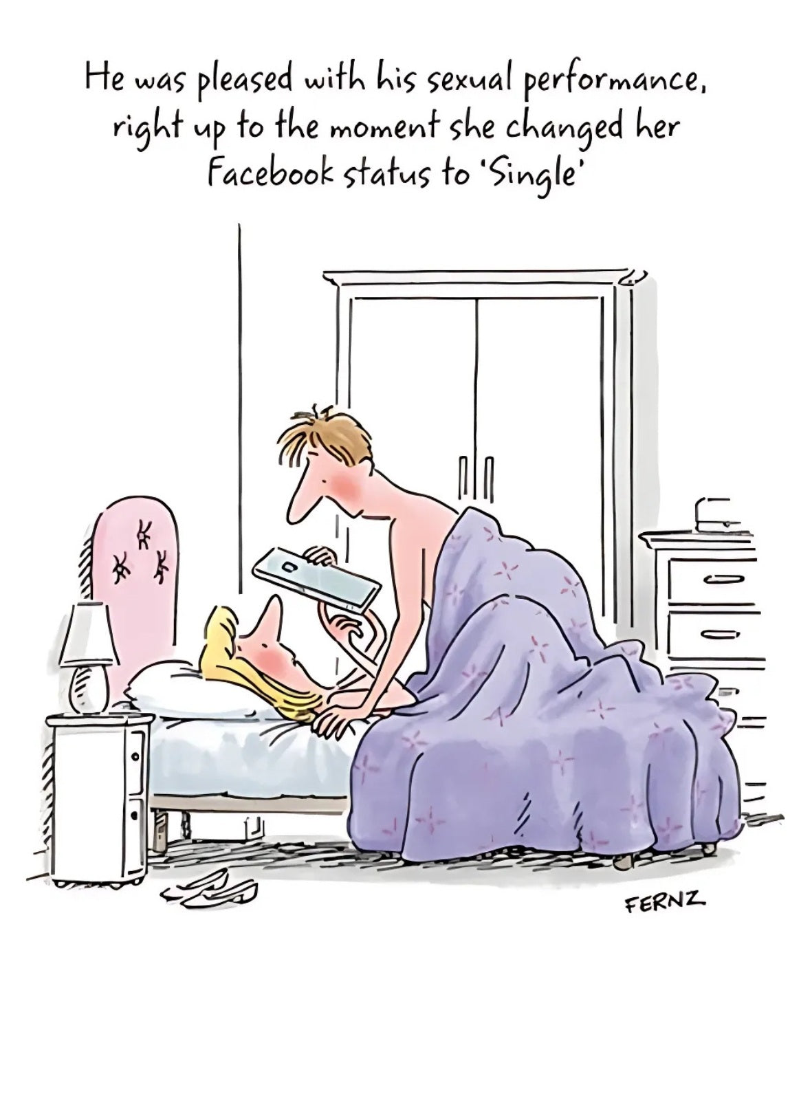 Changed Facebook Status Single Funny Birthday Greeting Card