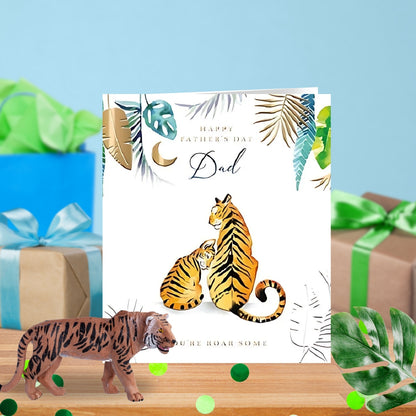 Roar-Some Dad Tiger & Cub Father's Day Card
