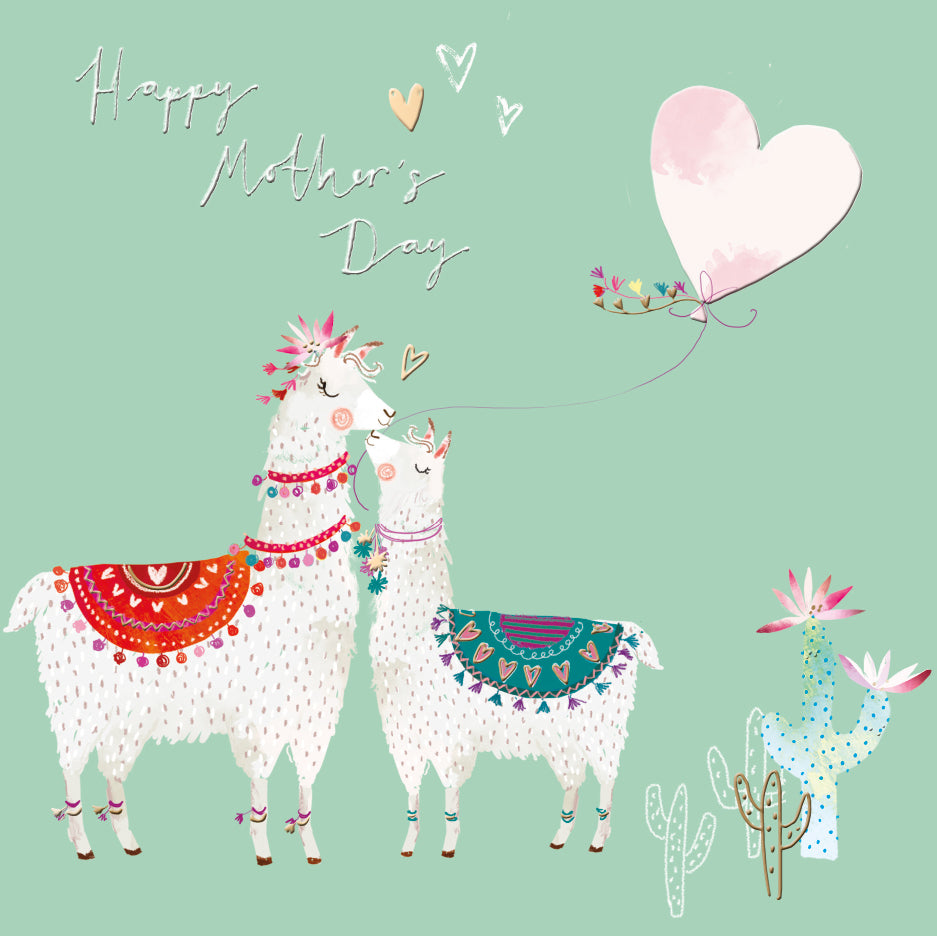 Happy Mother's Day Llama Love Foiled Mother's Day Card