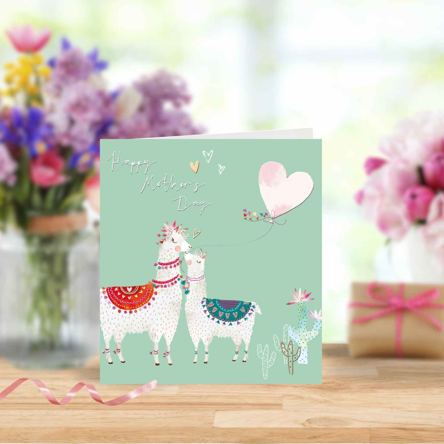 Happy Mother's Day Llama Love Foiled Mother's Day Card