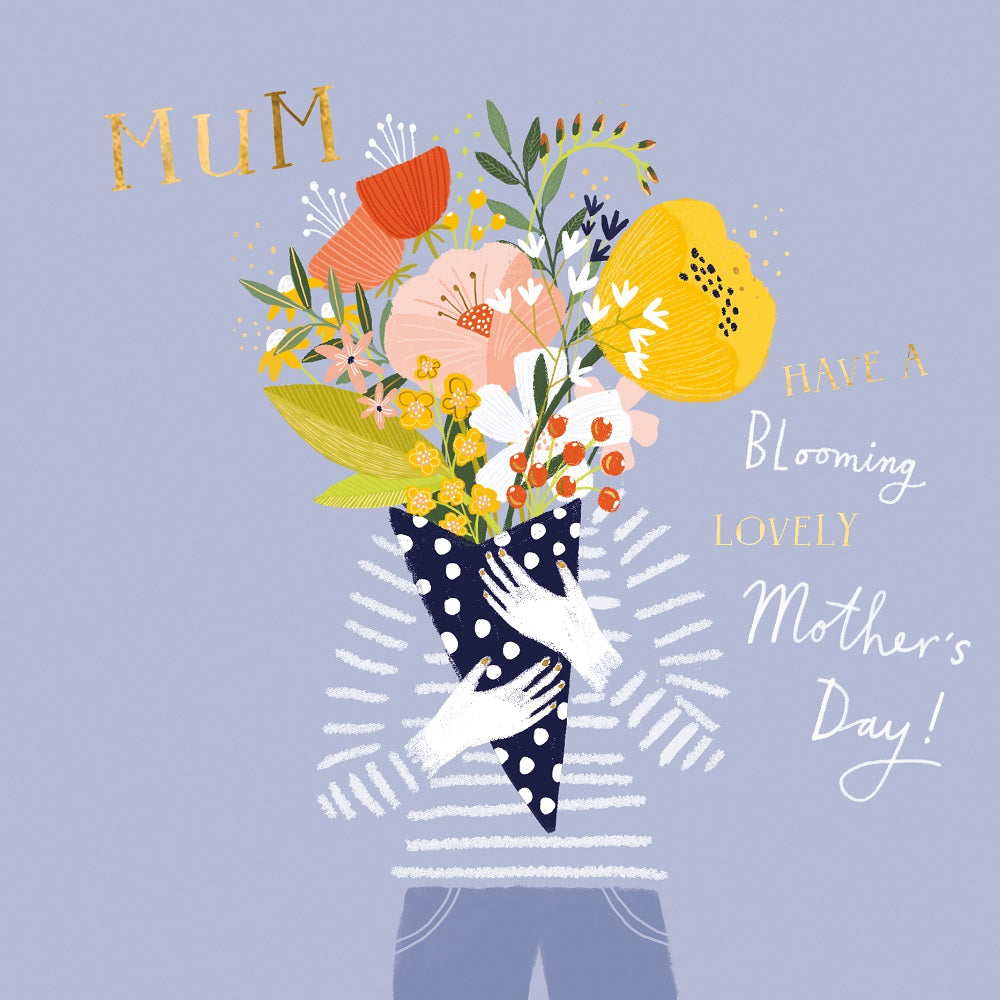 Mum Blooming Lovely Mother's Day Foiled Mother's Day Card