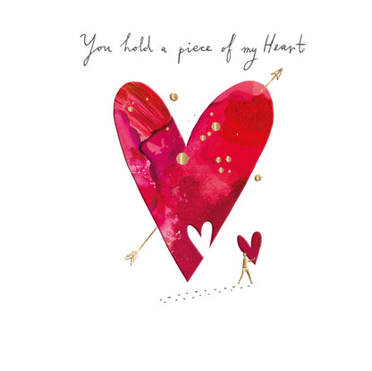 Hold My Heart Foiled Valentine's Day Card By The Curious Inksmith