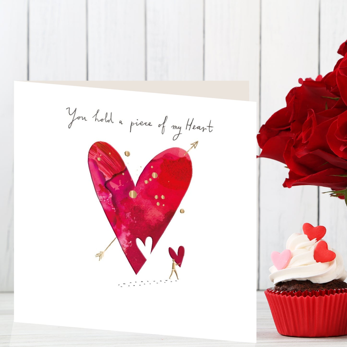 Hold My Heart Foiled Valentine's Day Card By The Curious Inksmith