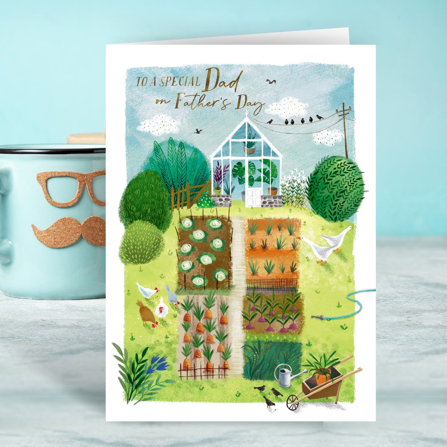 To A Special Dad In The Garden Father's Day Card Traditional Greeting Card