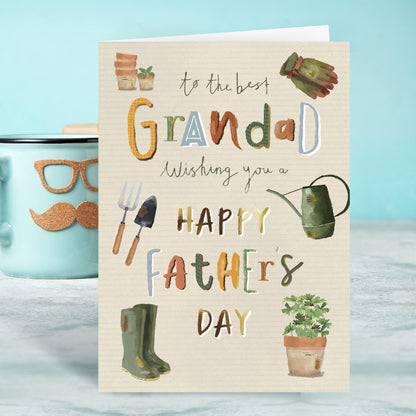 The Best Grandad Gardener Grandad Father's Day Card Contemporary Greeting Card