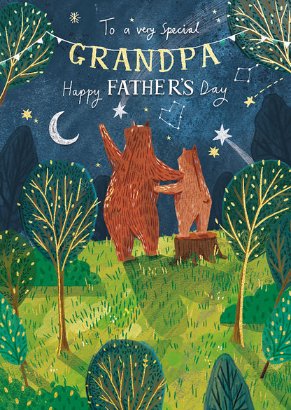 Very Special Grandpa Bear Father's Day Card Artistic Greeting Card