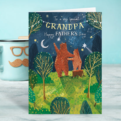 Very Special Grandpa Bear Father's Day Card Artistic Greeting Card