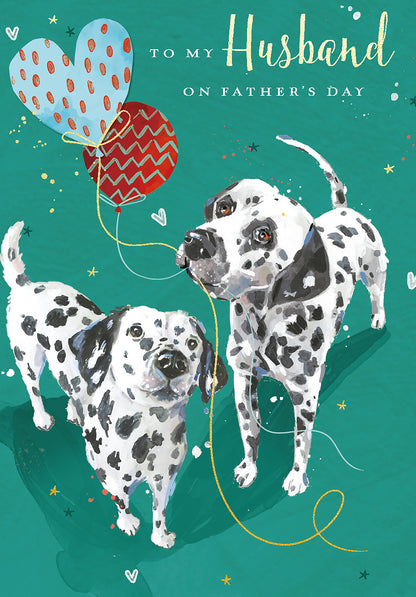 To My Husband Pawsome Dad Father's Day Card Artistic Greeting Card