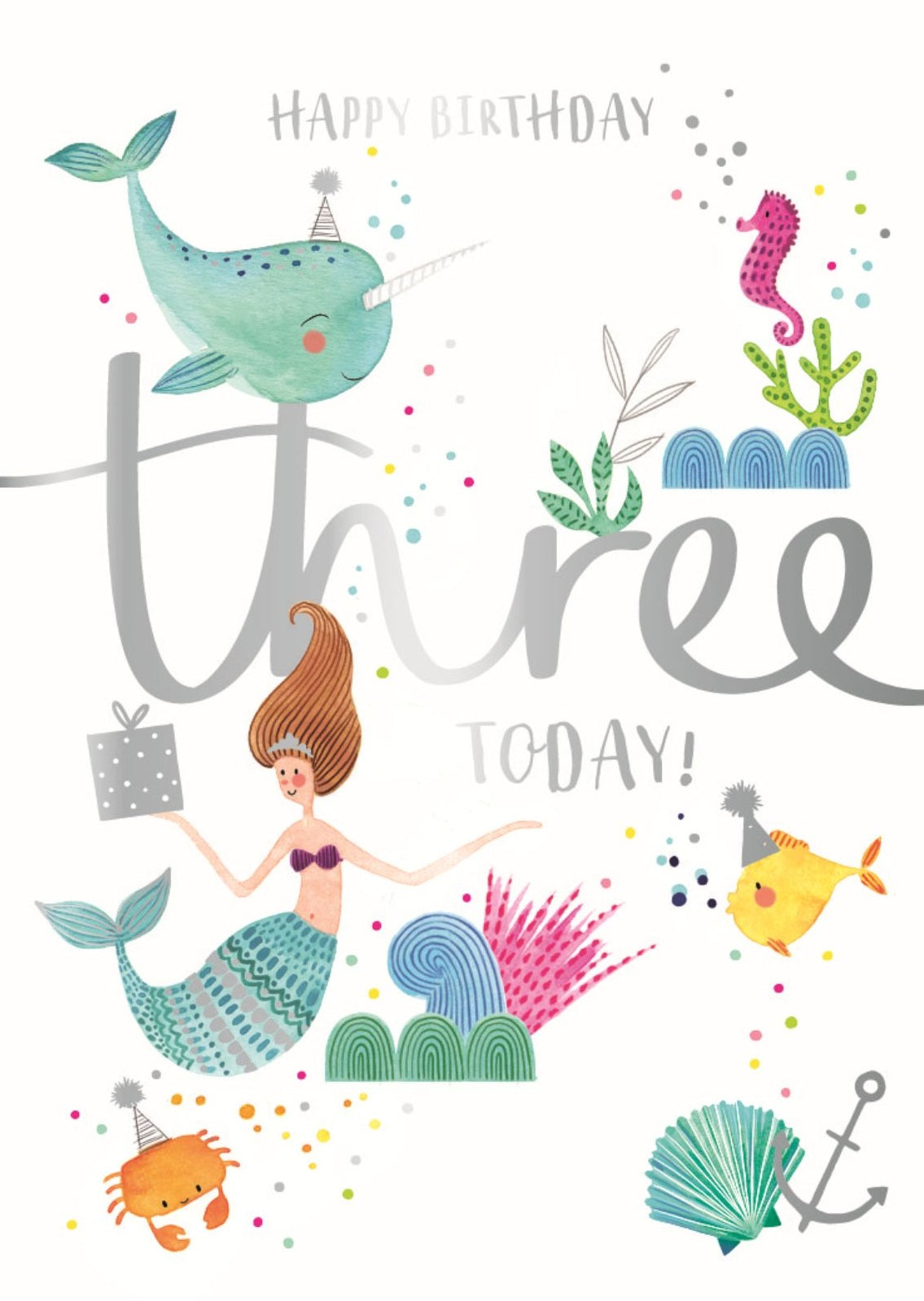 Under The Sea 3rd Birthday Greeting Card