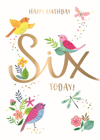 Birthday Tweeting's 6th Birthday Greeting Card