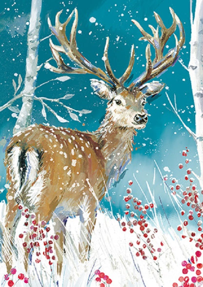 Box Of 24 Assorted Christmas Cards Winter Wildlife Xmas Card Boxes